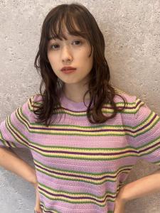 三軒茶屋_レディース_セミロング_ブラウン_コテ巻き_パーマ - HAIR & MAKE EARTH 三軒茶屋店掲載