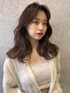 三軒茶屋_レディース_ロング_ブラウン_コテ巻き_パーマ - HAIR & MAKE EARTH 三軒茶屋店掲載