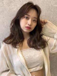 三軒茶屋_レディース_ロング_ブラウン_コテ巻き_パーマ - HAIR & MAKE EARTH 三軒茶屋店掲載