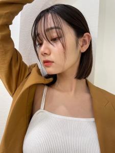 韓国風フェイスレイヤー/斜めバング/ダークグレージュカラー - Lond Cheri 仙台【ロンドシェリ】掲載