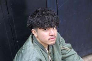 波巻きスパイラルパーマショートマッシュツイストスパイラル