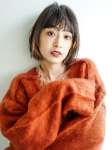 インナーカラー２０代３０代４０代小顔外ハネボブアッシュ吉祥寺 - shell吉祥寺【白髪ぼかし/ハイライト/髪質改善/縮毛矯正/ショート】掲載