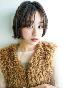 黒髪スタイル２０代３０代４０代５０代大人ボブシースルーバング - shell吉祥寺【白髪ぼかし/ハイライト/髪質改善/縮毛矯正/ショート】掲載