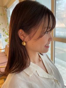顔周りレイヤー　シースルーバング　ショコラブラウン - Oggi 西新店掲載