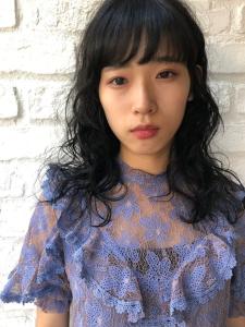 黒髪　ワイドバング　エアリーパーマ - Oggi 西新店掲載