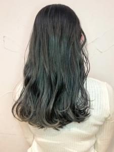 グリーンアッシュ　オリーブ　グラデーションカラー　裾カラー - Oggi 西新店掲載