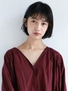 丸みショートボブ　眉上バング　黒髪 - Oggi 西新店掲載