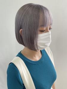 ショートボブ×シルバーカラー - SARA 新宮店掲載