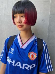 斜めバンググレージュカラーデザインカラー　シルキーベージュ　 - ARCANA 明治神宮前 表参道 原宿掲載