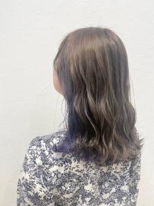 《三軒茶屋aria》グレージュ×パープルイヤリングカラー - 全席個室サロン N° aria 三軒茶屋掲載
