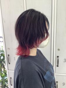 マッシュウルフ　裾カラー - HEARTS hair's五日市店掲載