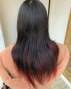 インナーカラー×ルビーレッド - 半個室型美容室 Sourire 九産大前店掲載