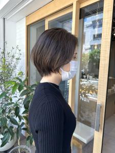 大人かわいいボブショート＆アッシュグレーベージュ - Nuii掲載