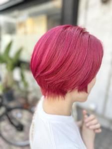 ダブルカラー　ビビットピンク　ショート - 半個室型美容室 Sourire 春日店掲載