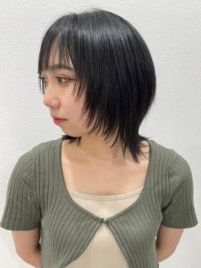 ウルフカット　顔まわりレイヤー　黒髪 - CAPA  central 天神・大名店掲載