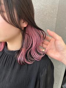 デザインカラー　インナーカラー　ピンクカラー　ケアブリーチ - Lond Cheri 仙台【ロンドシェリ】掲載