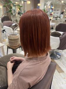 【crop es辻堂　藤田】ブリーチありコーラルピンクカラー - crop-es湘南辻堂掲載