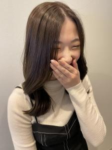 オリーブアッシュ　韓国ヘア　顔周りレイヤー - canoe 博多ミスト店掲載
