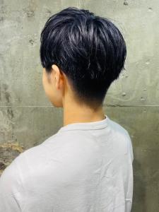 ブリーチ　ネイビー　ツーブロックマッシュ　10代20代 - MEN'S SALON alfRed 瑞穂店掲載