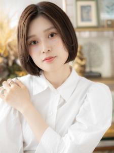 アシンメトリーかきあげ前髪小顔前下がりボブ　アースカラー - COVER HAIR bliss 北浦和西口店【カバー ヘア ブリス】掲載