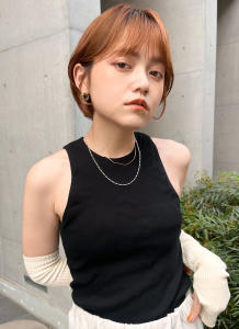 前髪カット顔まわり似合わせ外ハネくびれレイヤーミディ - GLROW掲載
