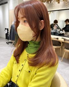 韓国前髪顔まわりレイヤーカットブリーチ無しダブルカラー - GLROW掲載