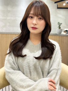 韓国顔まわり前髪カットくびれ巻き透明感カラー - GLROW掲載