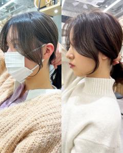 韓国顔まわり前髪シースルーバングレイヤーカット - GLROW掲載
