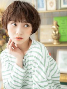 くせ毛風前下がり丸みショートマッシュパーマ アッシュオリーブ - COVER HAIR bliss 大宮西口店【カバー ヘア ブリス】掲載