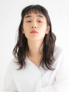 三軒茶屋_レディース_セミロング_コテ巻き_ショートバング_ - HAIR & MAKE EARTH 三軒茶屋店掲載