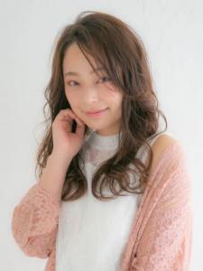 三軒茶屋_レディース_ロング_ブラウン_コテ巻き_パーマ - HAIR & MAKE EARTH 三軒茶屋店掲載