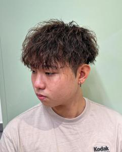 横浜メンズカットパーマツイストパーママッシュツーブロックヘア - ＣＲＥＡ能見台掲載