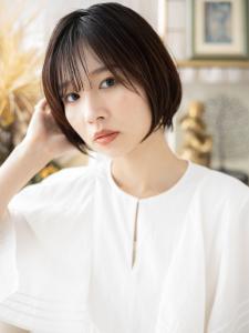 バレイヤージュ前下がり丸みショートマッシュ アッシュオリーブ - COVER HAIR & SPA bliss 浦和西口店【カバー ヘア アンド スパ ブリス】掲載