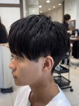 ナチュラル縮毛矯正黒髪ツーブロック刈り上げマッシュ - Ash 大泉学園店掲載
