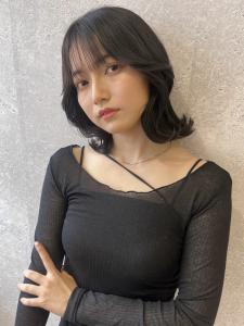 三軒茶屋_レディース_ミディアム_韓国巻き_ブラック_ボブ - HAIR & MAKE EARTH 三軒茶屋店掲載