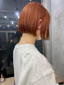 オレンジベージュケアブリーチイルミナカラーミニミニボブ - agir hair 赤羽【アジールヘア】赤羽駅南口店掲載