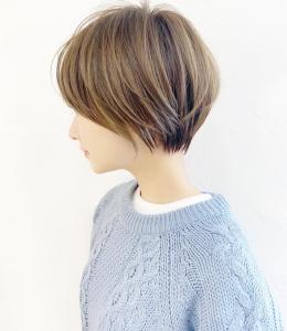 大人可愛い前髪ありのひし形マッシュショートパーマ20代30代 - &STORIES掲載