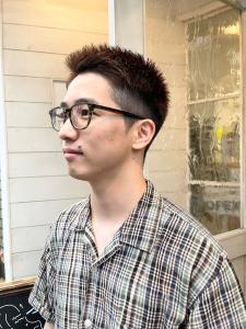 メンズ髪型ベリーショート刈り上げジェルワックススタイリング - CHAINON掲載