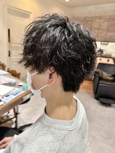 ツイストスパイラルパーマメンズマッシュ刈り上げ　奥東巧真 - VANESSA掲載