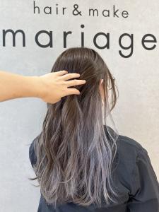 インナーカラー◎プラチナホワイト - mariage 博多掲載