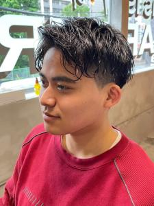 アップバング　パーマ　ツーブロック  ビジネス - 完全個室 THIS IS BARBER 3rd掲載