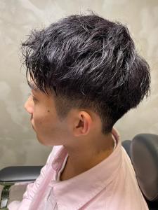 アップバング　パーマ　ツーブロック　ビジネス - 完全個室 THIS IS BARBER 3rd掲載