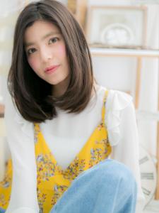 大人かわいい黒髪ダークアッシュ小顔レイヤー　アッシュブラック - mod's hair【モッズヘア】越谷/越谷西口店掲載