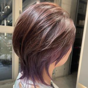 【三鷹　RISK 大橋佳菜子】ミディアムウルフ×パープル - HAIR DESIGN RISK掲載