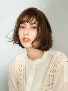 三軒茶屋_レディース_オレンジベージュ_ハイトーン_ボブ - HAIR & MAKE EARTH 三軒茶屋店掲載