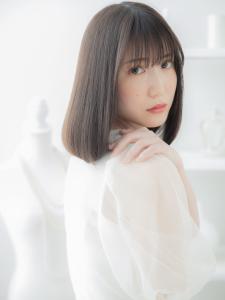 アッシュオリーブ前下がり艶髪エアストレートグレージュアッシュ - mod's hair【モッズヘア】越谷/越谷西口店掲載