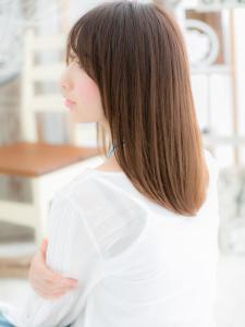 シースルーバング大人かわいい艶カラーミディ　アッシュオリーブ - mod's hair【モッズヘア】越谷/越谷西口店掲載