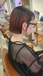 切りっぱなしボブ×ストレートパーマ - エイムヘアメイク 舟入店掲載