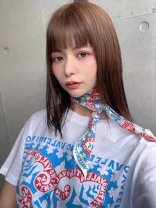 前髪　マルチボブ　ピンクベージュ　インナーグレージュ　ウルフ - ARCANA 明治神宮前 表参道 原宿掲載