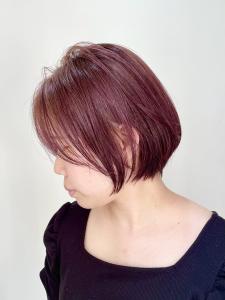 pink brown × short bob - 全席個室型美容室 GALLARIA Elegante各務原店掲載